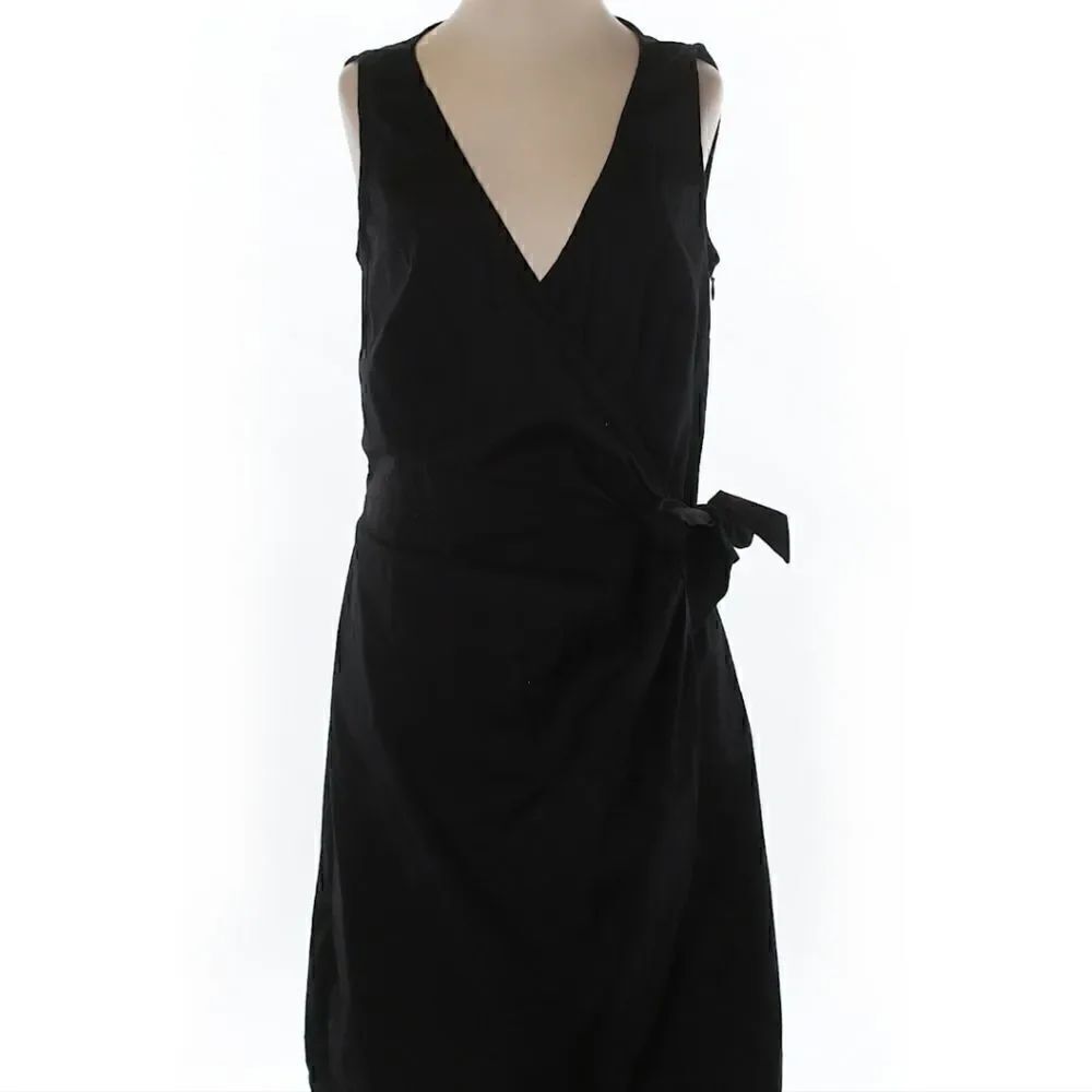 Ann Taylor Wrap Dress Sleeveless Black